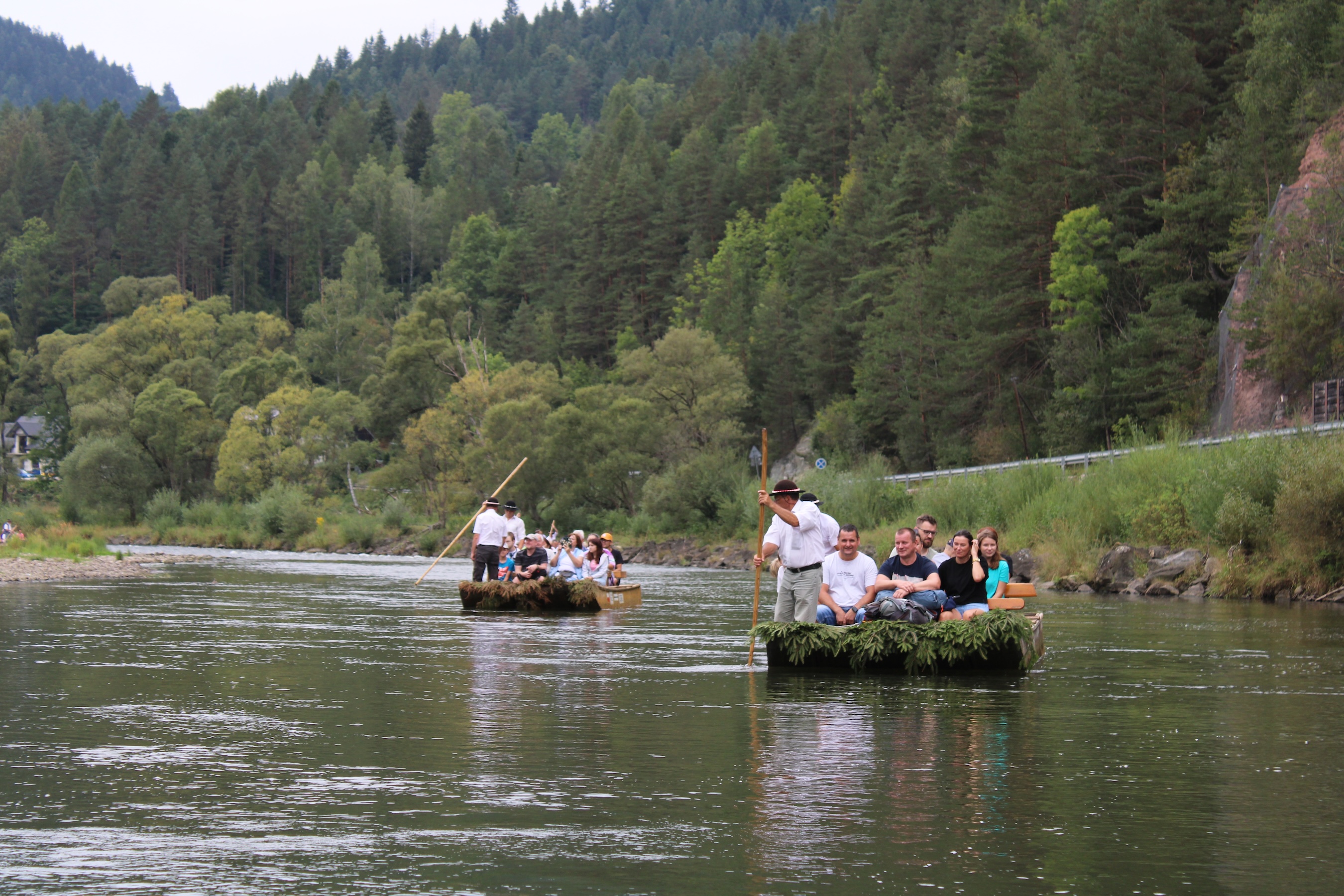 Looking back at two other boats following us