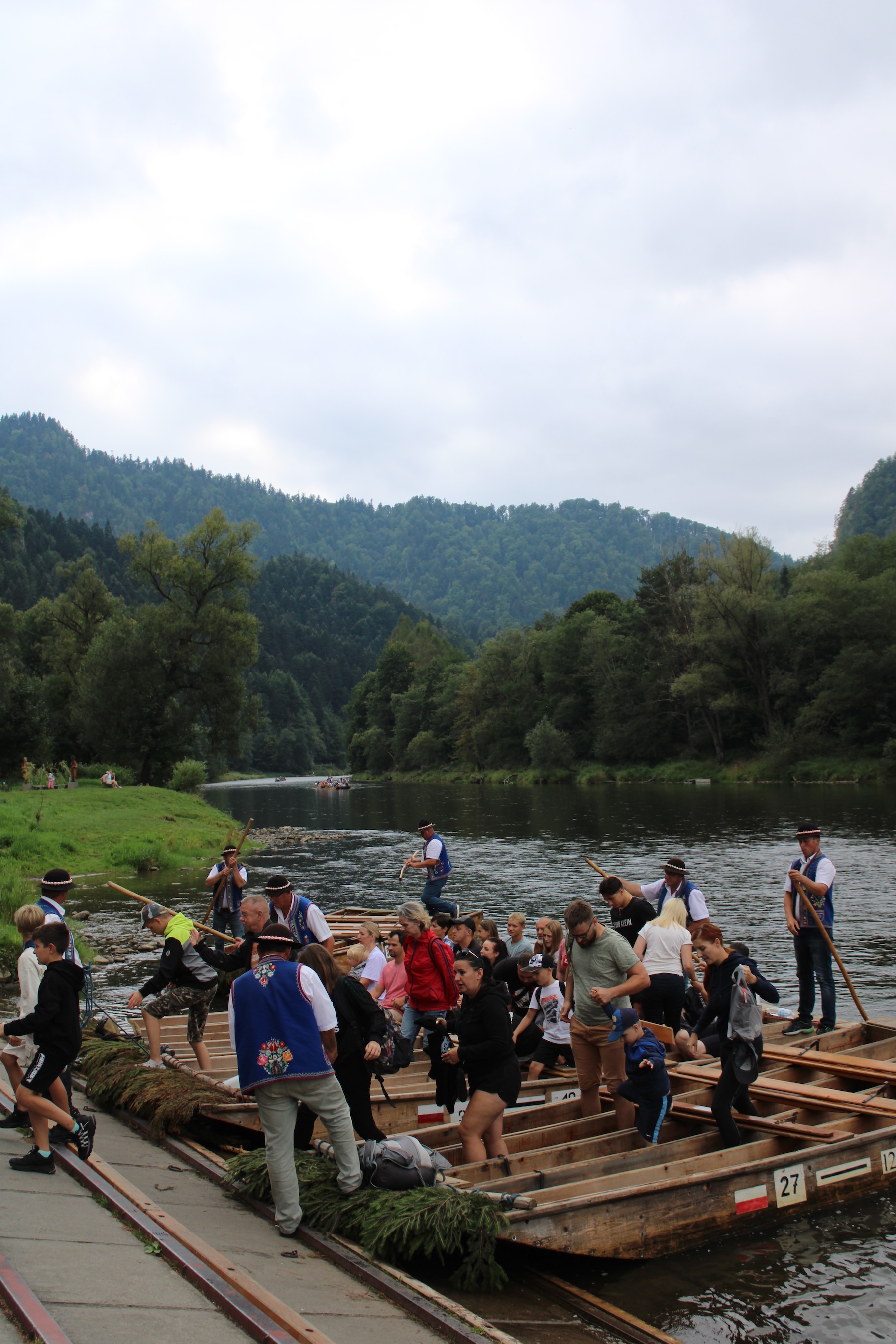 The dock where the lazy river ride ended