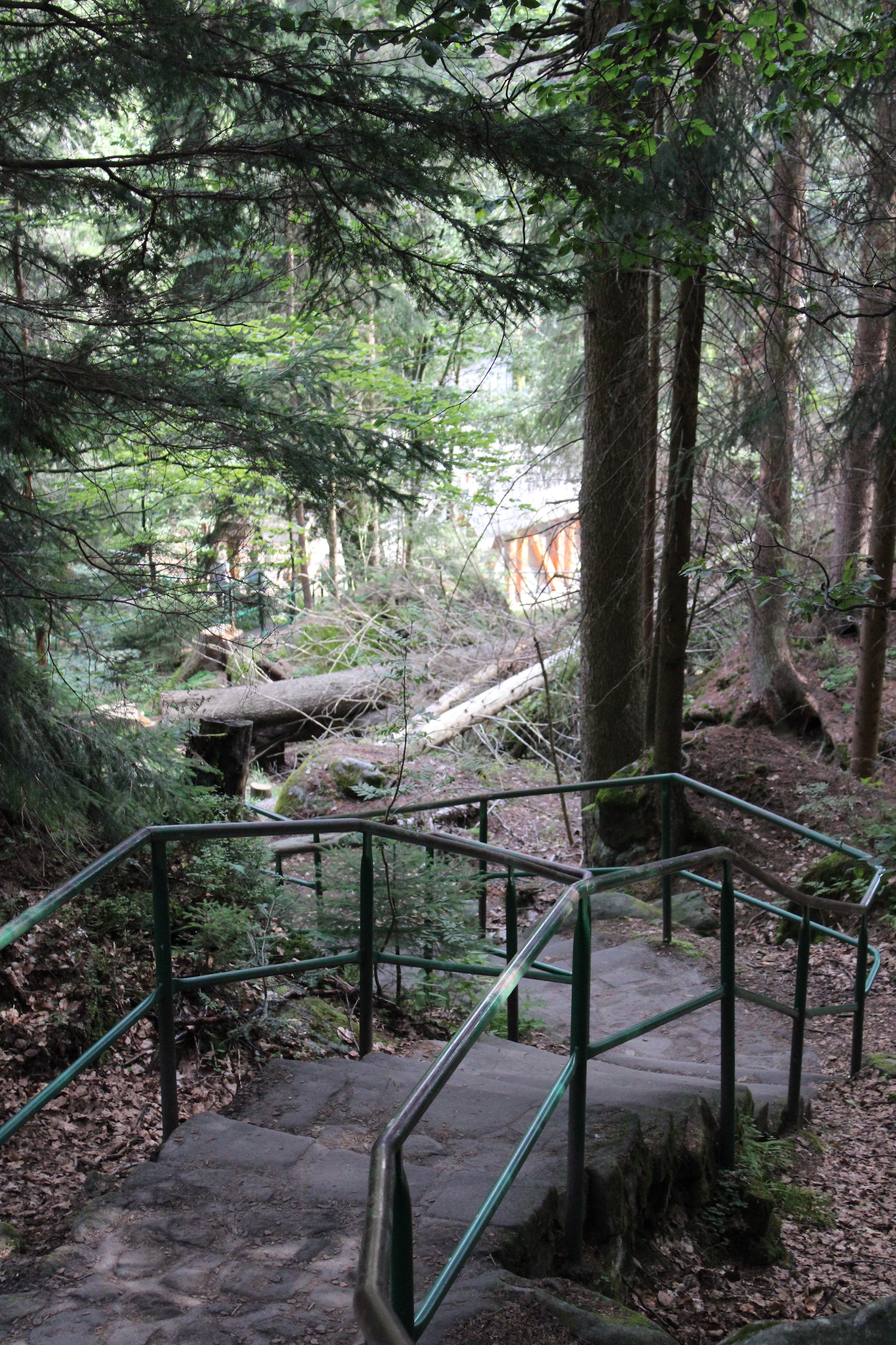 The stairs up to the top